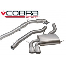 Audi S3 Audi S3 (8P) 3 door Quattro 2006-12 Turbo Back Exhaust (Sports Catalyst / Non-Resonated)